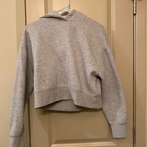 Cropped Gray Hoodie